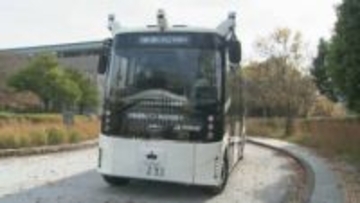 松江市で進む自動運転バス実証実験に市長が試乗