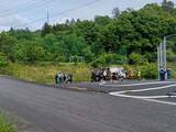 「ごみ収集車の荷台から発火　小型破砕ごみを収集中のドライバーが気づいて通報　けが人なし　鳥取・八頭町」の画像1