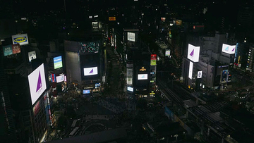 青葉坂46、渋谷スクランブル交差点ビジョン13面ジャック生配信映像を公開