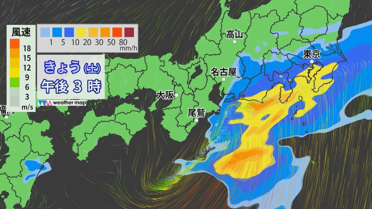 東海地方では夕方まで激しい雨の予想 24時間雨量は愛知100ミリ･岐阜80ミリ･三重120ミリ 東海道新幹線は始発から運転も今後影響の可能性あり