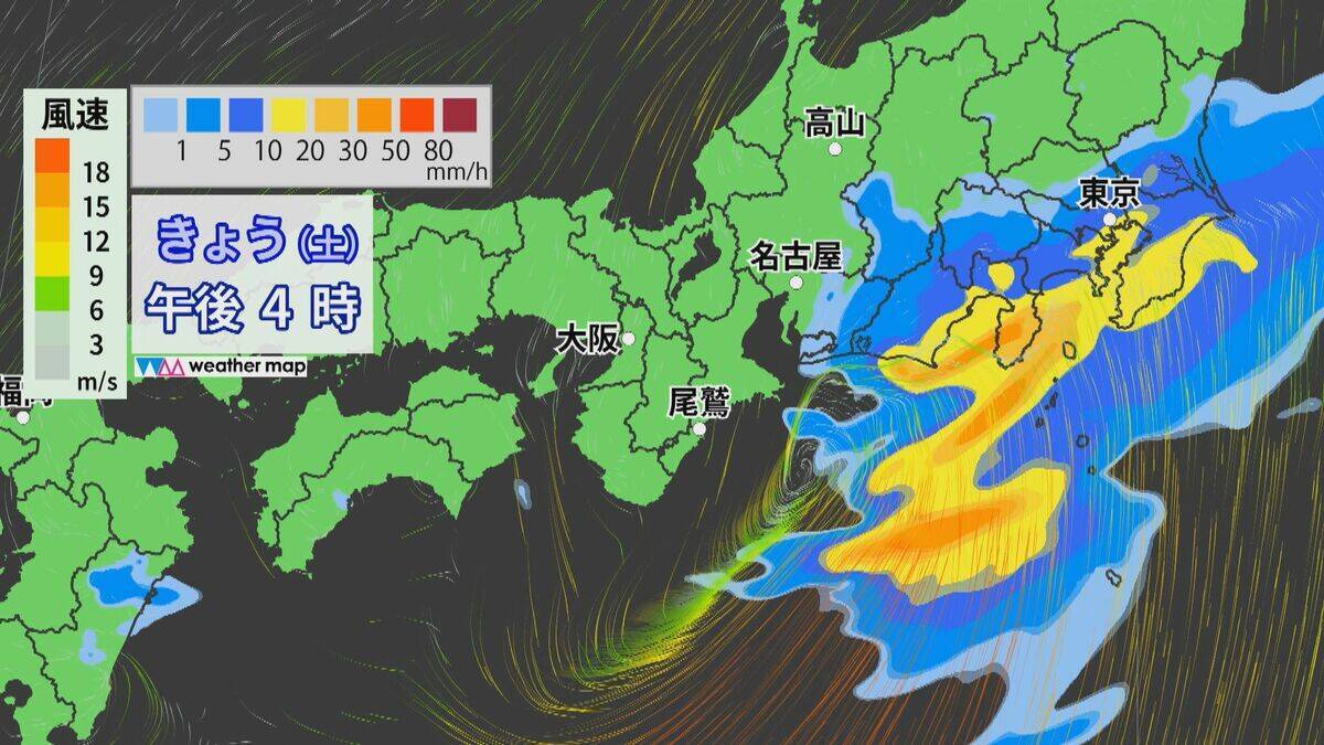 東海地方では夕方まで激しい雨の予想 24時間雨量は愛知100ミリ･岐阜80ミリ･三重120ミリ 東海道新幹線は始発から運転も今後影響の可能性あり