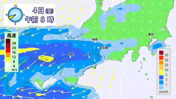 「東海地方 月曜日にかけて警報級大雨か 影響長引くおそれ “迷走台風”と”秋雨前線” 今後の雨･風シミュレーション【台風情報】」の画像