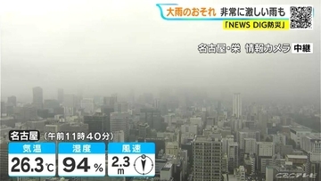 東海地方は木曜日まで大雨おそれ きょうも所々で非常に激しい雨が降るところも 愛知･名古屋･岐阜･三重の天気予報（9/8 昼）