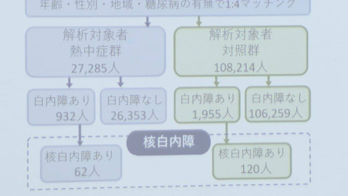 白内障リスク 熱中症になった人は“2倍”に ｢目のレンズ温度上昇→タンパク質変性→修復できず｣ 研究で明らかに 名古屋工業大学･金沢医科大学