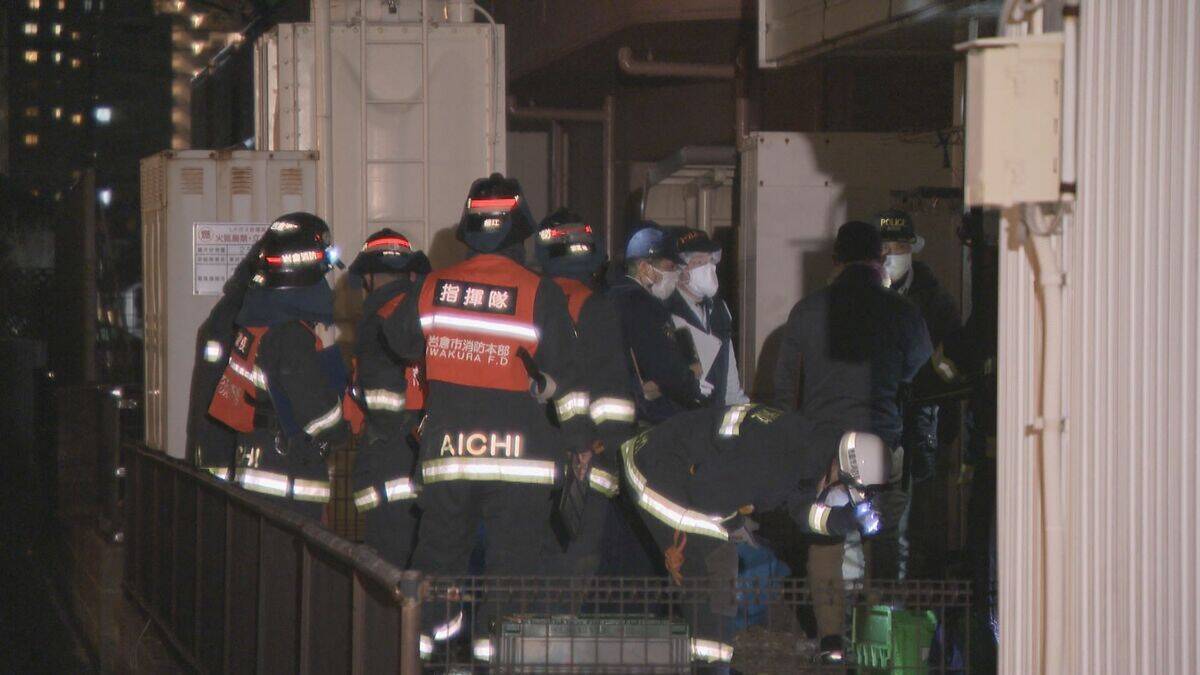 ｢煙とにおいがする｣ アパート火災で男性1人死亡 この部屋に住む男性と連絡取れず… 愛知･岩倉市
