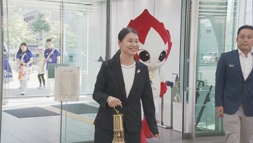 来月開幕のアジア大会 聖火をともしたランタンが岐阜市へ アスリート委員が競技会場となる12の自治体を訪問