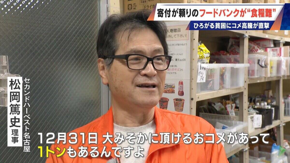 ｢3日前から米が一粒もなくなって…｣ 寄付が頼りのフードバング 物資は年々減り3割減… 広がる貧困を米高騰が直撃