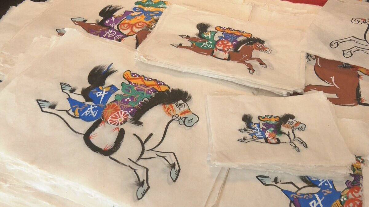 幸せが駆け込むように… 飛騨地方の縁起物｢紙絵馬｣づくり最盛期 “うま年”の今年は増産 8月の｢松倉絵馬市｣に向けて 岐阜･高山市