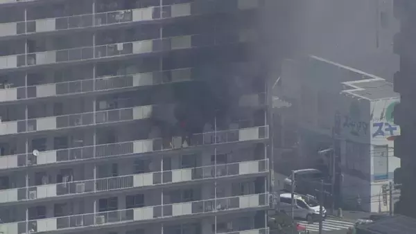 「【速報】名古屋･瑞穂区でマンション火災 けが人など不明 ｢黒煙が出ている｣と目撃者から通報」の画像