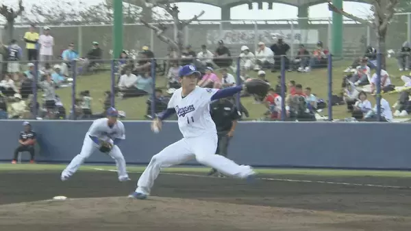 「ドラゴンズ新戦力活躍 ミゲル・サノー選手が右中間に待望の来日1号  ドラフト1位ルーキー中西聖輝投手が3イニング無失点」の画像