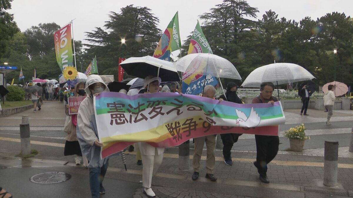 高市総理憲法改正に意欲を示す中 名古屋で反対デモや集会も