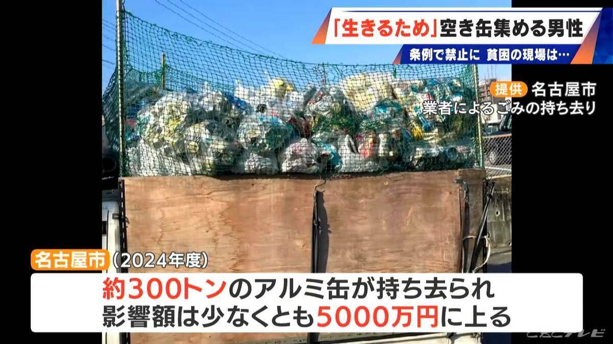 “空き缶拾い”で生きる男性に密着 無断での持ち去りは50万円以下の罰金へ…名古屋市の「禁止」条例がことし4月に施行