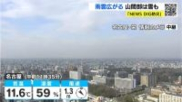 東海地方は午後から雨や雪か 予想最高気温は名古屋･岐阜･津で12℃前後 週末は広く雨予想 愛知･岐阜･三重の天気予報（12/17 昼）