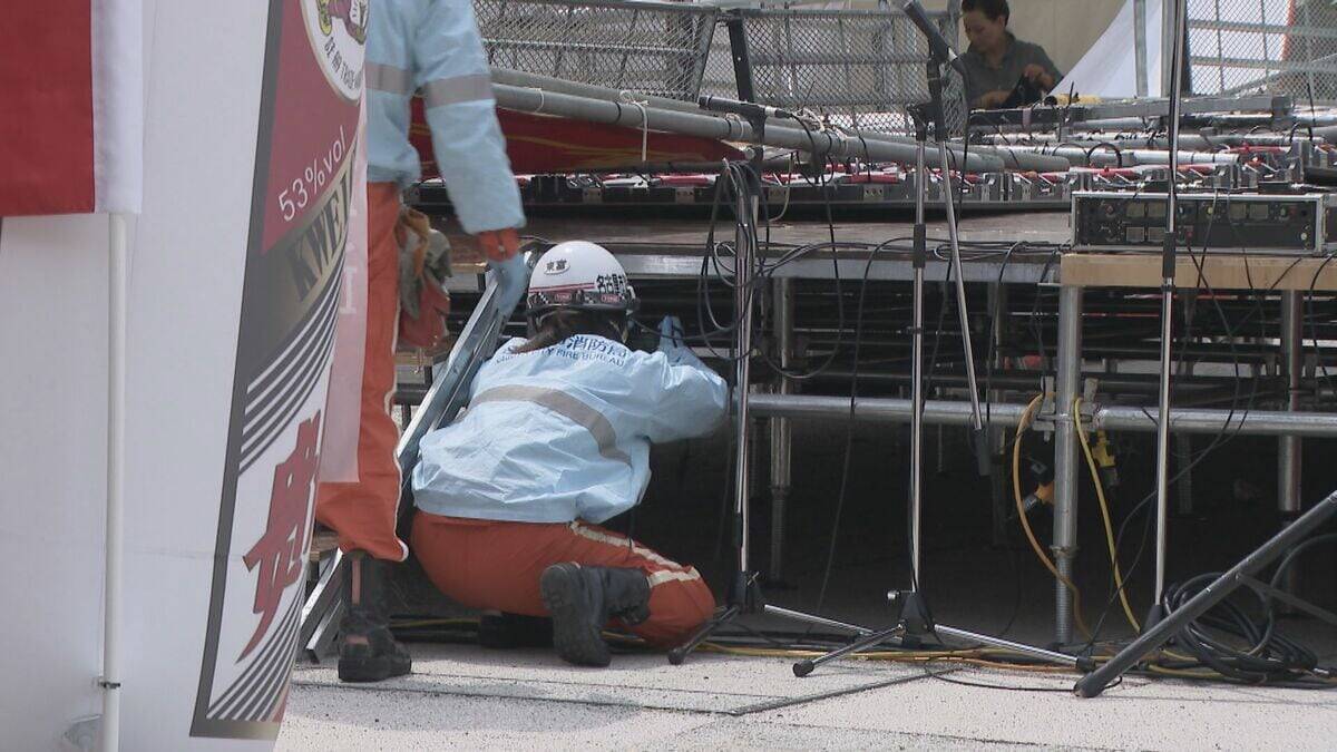 名古屋･久屋大通公園でイベント中に…パネル倒れる ステージで踊っていた女性3人が挟まれケガ エンゼル広場