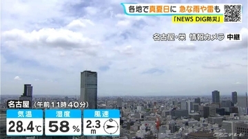 東海地方 週末は広く雨 きょうは各地で30℃以上の｢真夏日｣に 夜にかけて岐阜県中心に急な雨や雷に注意 愛知･名古屋･岐阜･三重の天気予報（6/18 昼）