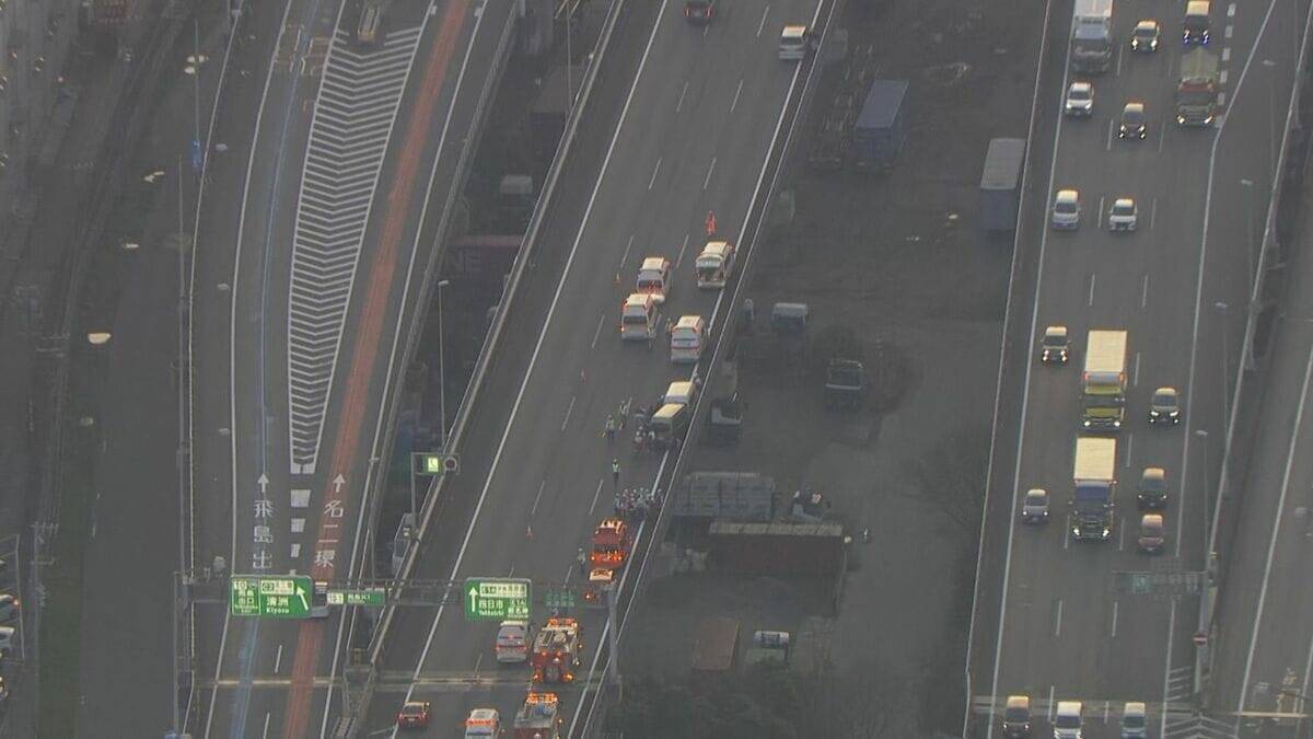 【速報】伊勢湾岸道で車同士の事故 11人ケガか 全員意識あり 愛知･飛島村