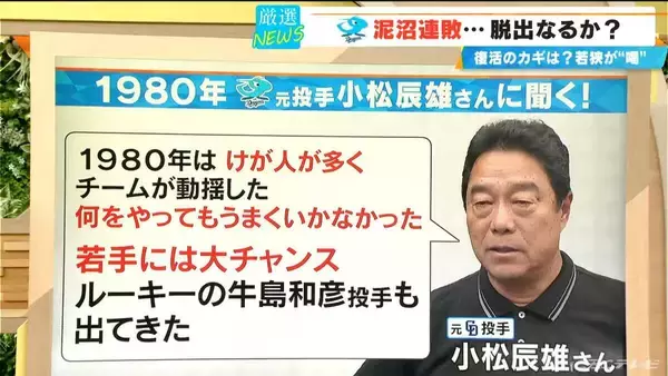 「中日 借金13の“泥沼連敗”は2年後優勝への予兆…？ 球団史上最低勝率の1980年と酷似 【若狭敬一が分析】」の画像