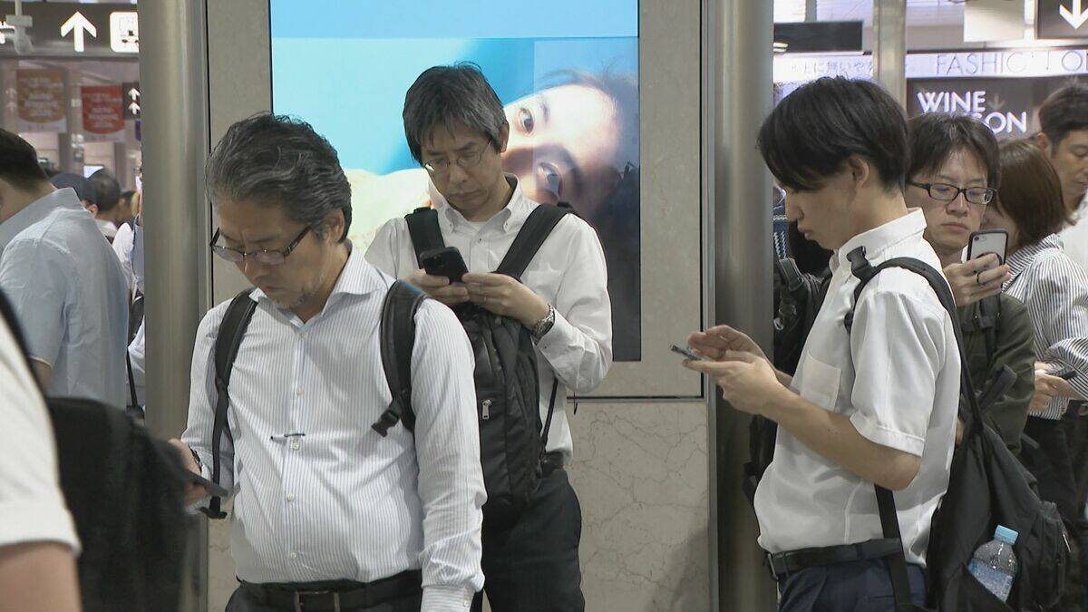 「早く帰りたい」名古屋駅が混雑…東海道新幹線が一時全線で運転見合わせ