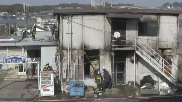 「宿泊施設で火事 焼け跡から性別の分からない1人の遺体 職員1人と連絡取れず 今月18日から営業中止で出火当時利用者おらず 愛知・常滑市」の画像