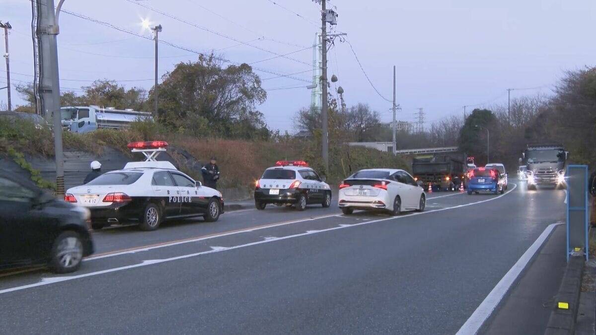 30代くらいの男性がトラックにはねられ死亡 トラックを運転していた男逮捕 愛知・知多市の県道46号