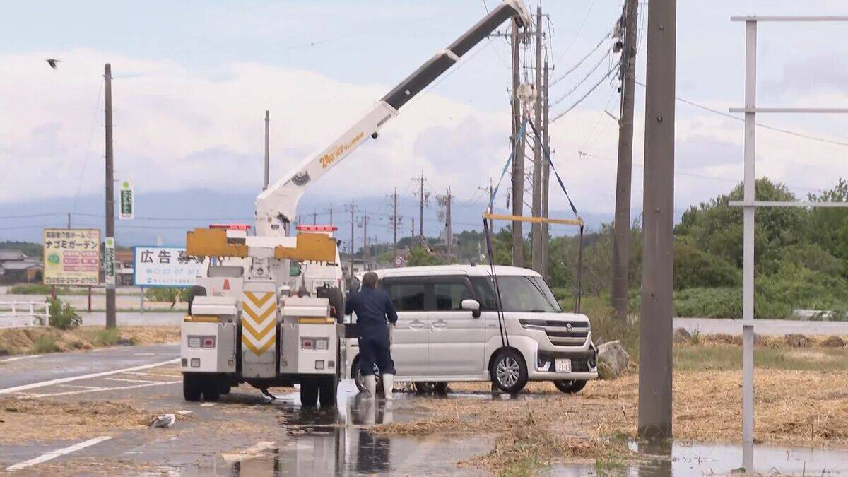 水没した車や陥没した道路… 東海地方にも被害もたらした台風6号 各地で6月の観測史上最大の雨量に 川の増水や地盤の緩みに引き続き注意