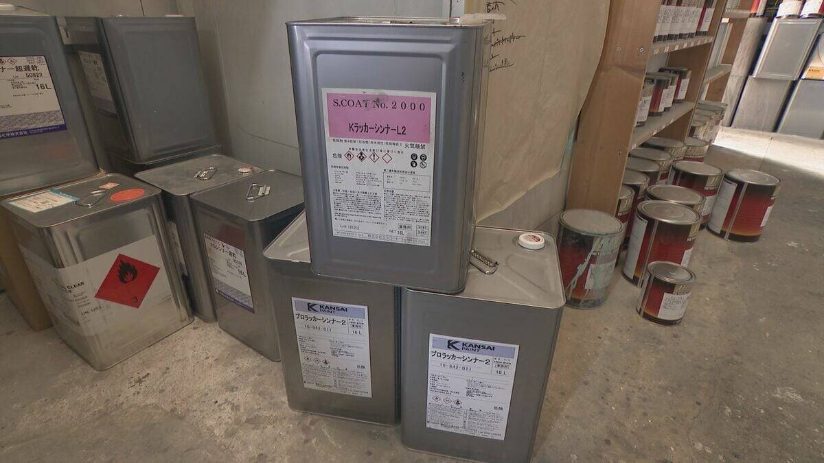 ｢仕事できるの？って…｣ 車の塗装作業に打撃 シンナー価格1.7倍 在庫もあと2週間 イラン情勢で石油由来の資材が不足