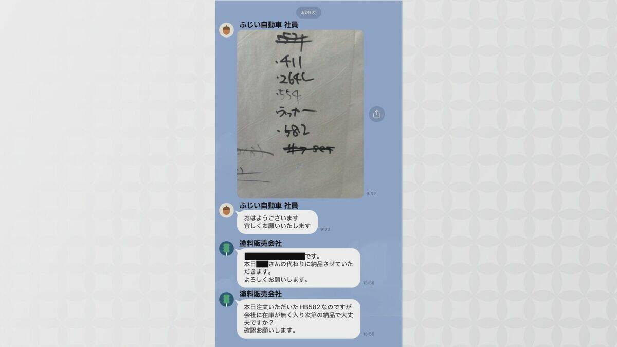 ｢仕事できるの？って…｣ 車の塗装作業に打撃 シンナー価格1.7倍 在庫もあと2週間 イラン情勢で石油由来の資材が不足