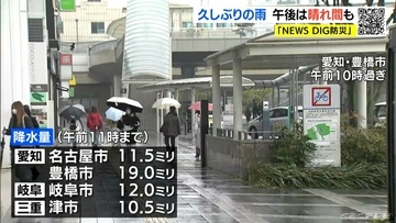 東海地方 10ミリ以上の降水は49日ぶり 岐阜･山地では夜まで雪 土曜日は各地で3月中旬～下旬並みの陽気に 愛知･岐阜･三重の天気予報（2/11昼）