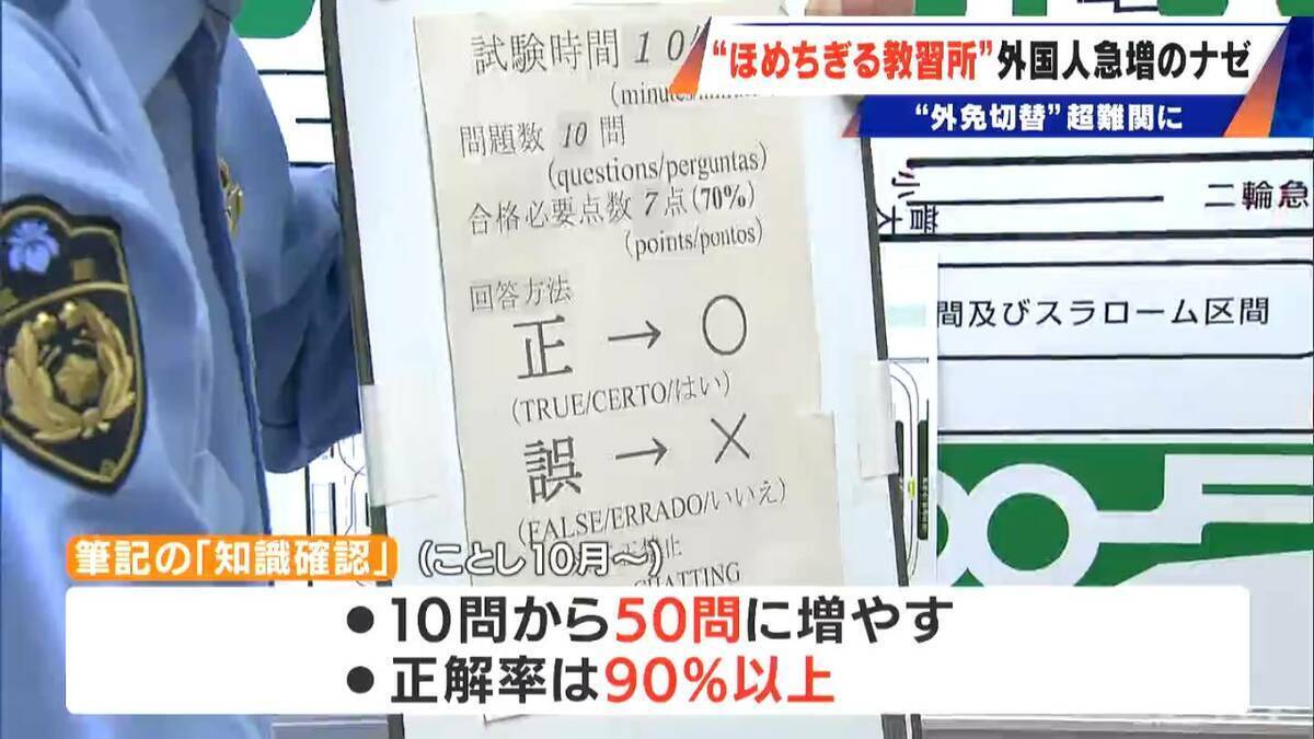 “ほめちぎる教習所” 外免切替の厳格化で合格者は激減 5か国語対応の教習所に全国から希望者急増 三重･伊勢市