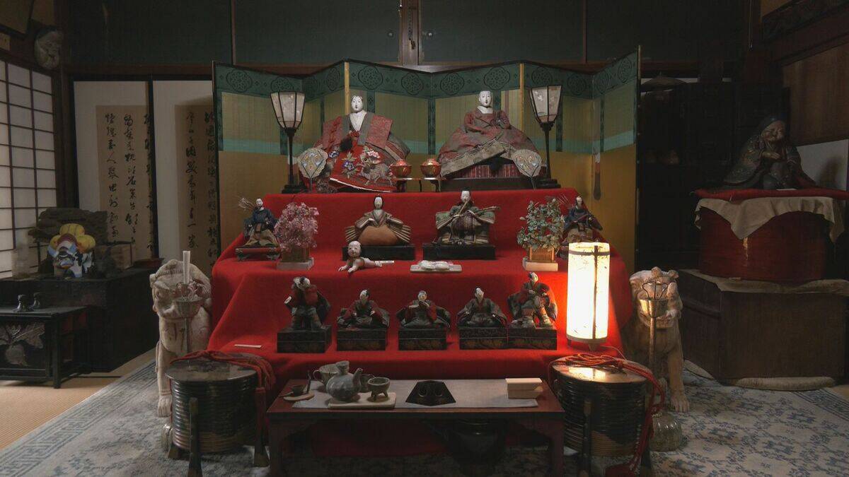 桃の節句を前に｢おひな様展｣ 江戸時代から明治時代に作られた貴重な人形が古民家を彩る 岐阜･下呂市の“銀花荘”