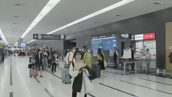 「GWを海外で過ごした人の帰国ピーク 国際線の予約者数は去年の9割ほどに 日中関係悪化で中国への直行便減少などが影響 中部空港」の画像