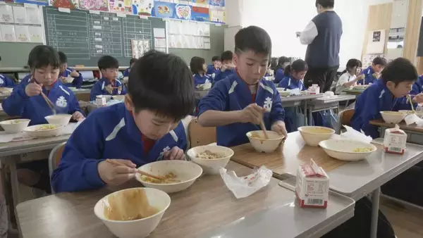 「カラカラ天気いつまで…小学校で節水対策 給食は“盛り合わせ”で食器を減らす 水の使用量“2割減”でも｢通常の給食出せない心配も｣ 愛知･田原市」の画像
