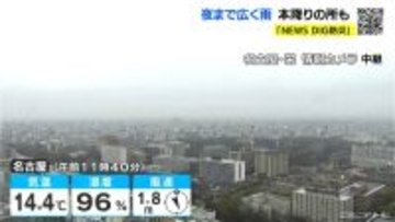 2週間ぶりの“まとまった雨” 沿岸部中心に雨脚の強まる所も あす、あさっては晴れて4月中旬並みの陽気に 愛知･岐阜･三重の天気予報（2/25 昼）