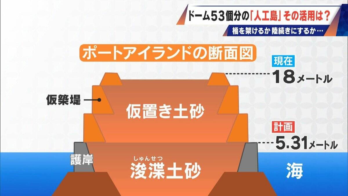 橋のない名古屋港の「人工島」どこから入る？見た目は野球のホームベース…ドーム53個分の土砂捨て場は“宝の島”か