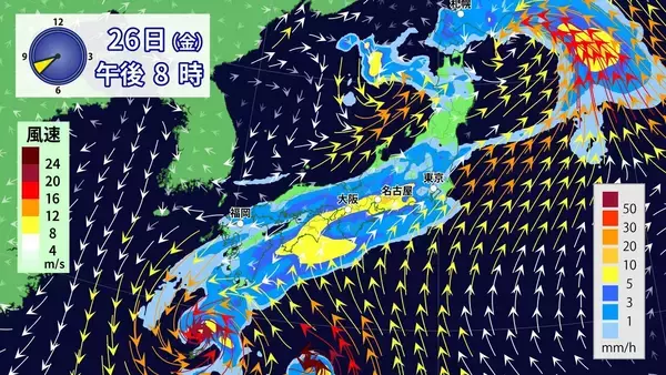「“ダブル台風” 東海地方への影響は？台風7号は 27日（土）に最接近か 雨･風シミュレーション 進路予想・気象情報」の画像