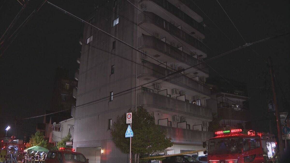 7階建てマンション火災で40代くらいの男性が重傷 搬送時は意識なし 名古屋・名東区