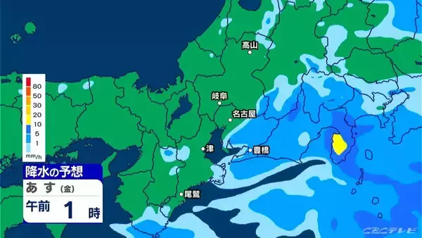 「東海地方 あす･あさっては晴れ間も…所々で雨 きょう午後も激しい雨に注意 最新の雨シミュレーション 愛知･名古屋･岐阜･三重の天気予報（5/21 昼）」の画像