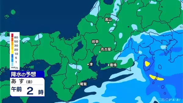 「東海地方 あす･あさっては晴れ間も…所々で雨 きょう午後も激しい雨に注意 最新の雨シミュレーション 愛知･名古屋･岐阜･三重の天気予報（5/21 昼）」の画像