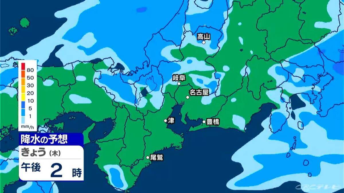 東海地方 あす･あさっては晴れ間も…所々で雨 きょう午後も激しい雨に注意 最新の雨シミュレーション 愛知･名古屋･岐阜･三重の天気予報（5/21 昼）