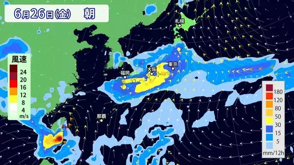 「【台風情報】台風7号｢メーカラー｣ の進路は？非常に強い勢力まで発達 梅雨前線を刺激し大雨のおそれ？雨･風シミュレーション」の画像