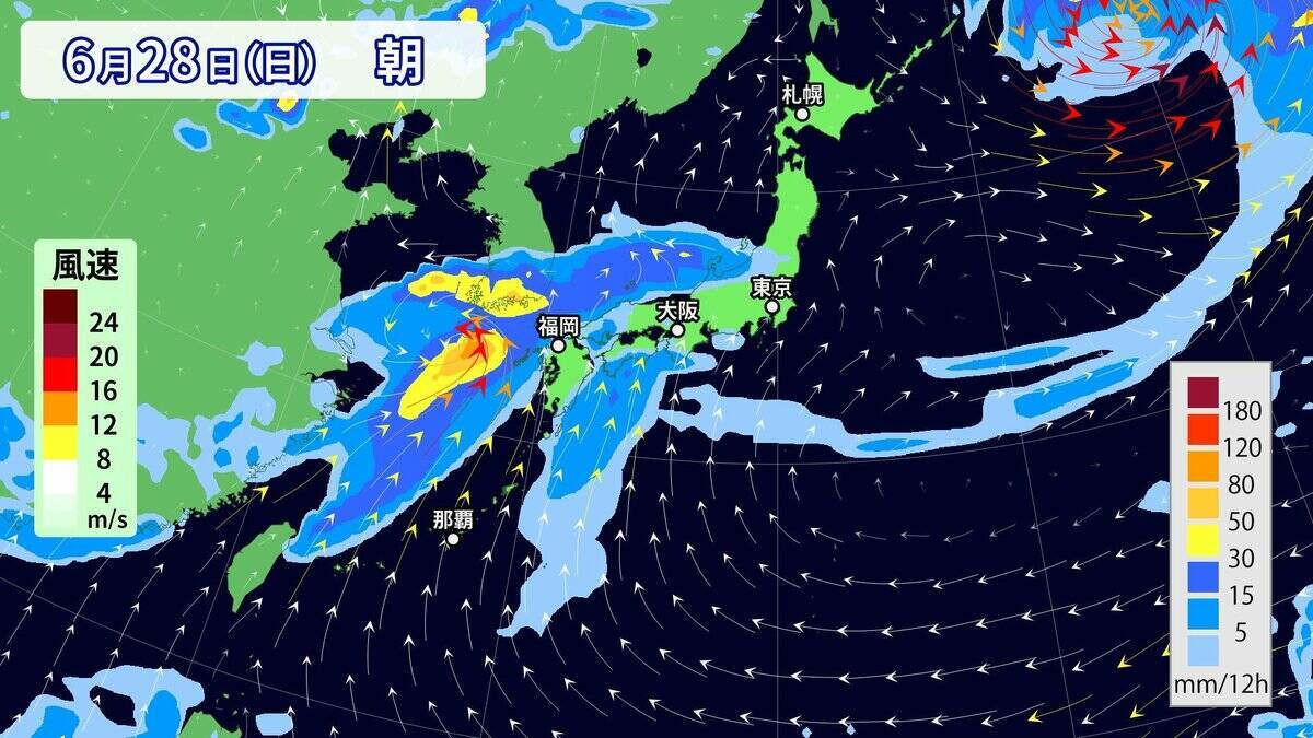 【台風情報】台風7号｢メーカラー｣ の進路は？非常に強い勢力まで発達 梅雨前線を刺激し大雨のおそれ？雨･風シミュレーション