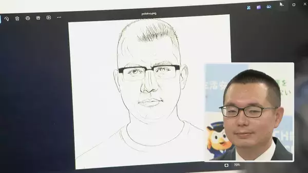 「捜査用“似顔絵”もAIで 30秒で記憶した容疑者の年代や顔の特徴を入力すると…すぐに作成 愛知県警がNTTデータや人間環境大学と開発するシステム初公開 実用化時期は未定」の画像