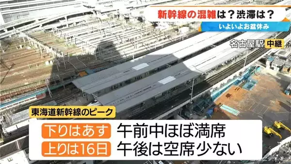 【お盆期間の交通情報】新幹線の予約ピーク 下りは8日 上りは16日 空の便は台風の影響で7日～8日にかけて沖縄を結ぶ42便が欠航（中部空港） 東海地方