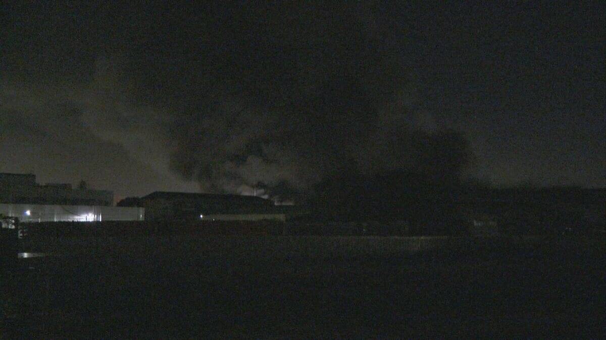 名古屋･港区で工場火災 発生から10時間以上 消火活動が続く… リサイクル工場で｢火事が発生した｣と通報