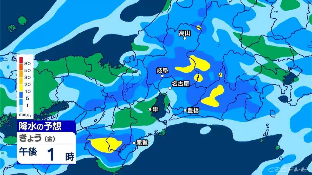 東海地方は午後も広く雨 いつどこで降る？最新の雨シミュレーション 週末は晴れてお出かけ日和に 愛知･名古屋･岐阜･三重の天気予報（4/10 昼）