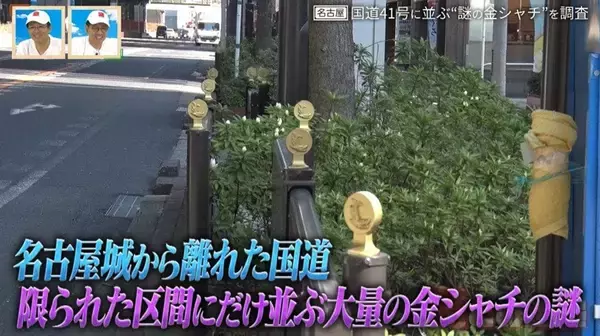 「“謎の金シャチ”は何のため？名古屋の幹線道路･国道41号に並ぶ大量のレリーフの正体を探る」の画像