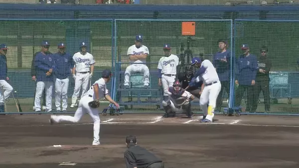 ドラゴンズ沖縄キャンプ 主力が実戦形式 新戦力のサノーが好調をアピール