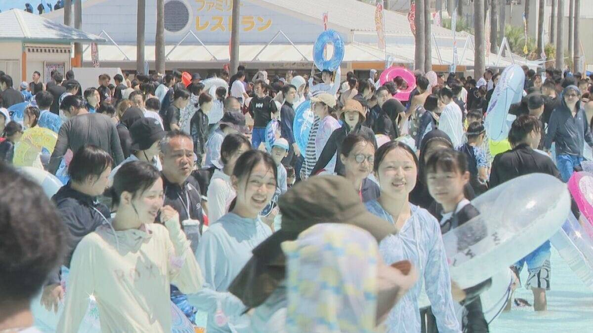 全国各地から涼を求めて… 暑さも行列も“夏の思い出”に ｢大きいプールを楽しんでほしかった｣ 車で6時間かけて来た家族も 三重･桑名市のナガシマジャンボ海水プール