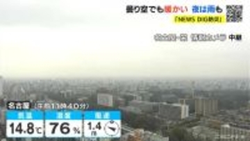 週末は各地で4月並みの陽気に きょうの予想最高気温は名古屋･岐阜で18℃ 夜は雨の降る所も 愛知･岐阜･三重の天気予報（2/27 昼）