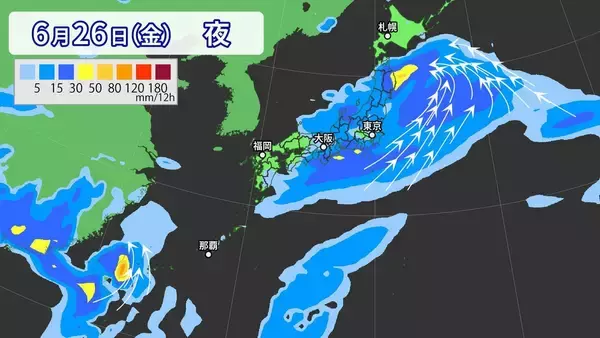 「【台風情報】台風7号｢メーカラー｣ 非常に強い勢力まで発達 梅雨前線を刺激し“大雨”おそれ？ルートは？進路予想・雨･風シミュレーション」の画像